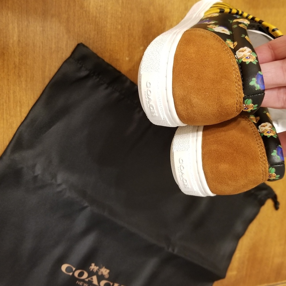 Coach C103 Tiger Print leather sneakers - Picture 7 of 8